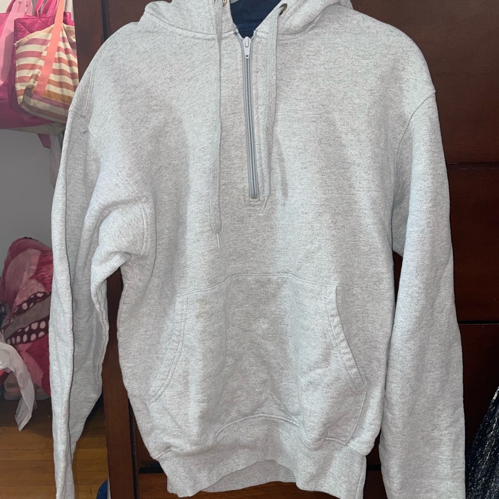 Champion Men's Gray Zip-Up Sweater